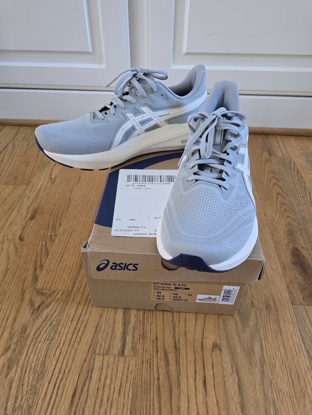 ASICS Men's GT 2000 13 Track Club Seal Gray Running Shoes Size 11